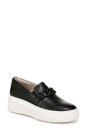 Naturalizer Daphne Slip-On Platform Sneaker in Black Leather at Nordstrom Rack, Size 7.5
