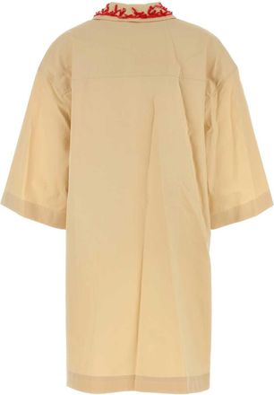 Fendi Womens Compact Dress Yellow Cotton