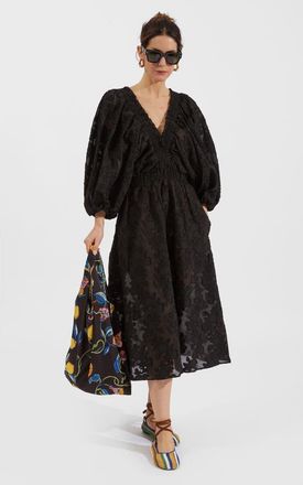 La DoubleJ Bayside Dress in Begonia Nero Black at Nordstrom, Size X-Large
