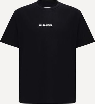 Jil Sander T-shirt girocollo in cotone con logo stampato Man S
