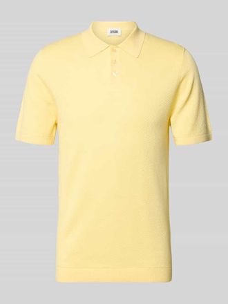 Drykorn Slim Fit Poloshirt mit kurzer Knopfleiste Modell TRITON in GELB, Gr&ouml;&szlig;e XXL