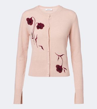 Erdem Floral-appliqu&eacute; cardigan