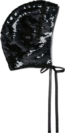 Simone Rocha Cuffietta - Dames - Hoeden - Zwart - ONE Size - Kasjmier - Accessoires