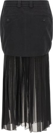 Dolce & Gabbana Womens Black Silk Midi Skirt