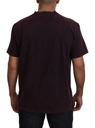 Dolce & Gabbana Mens Bordeaux Crewneck Short Sleeve T-Shirt Cotton