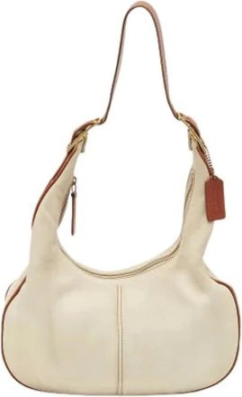 Coach Pre-owned Shoulder Bags, female, Beige, Size: ONE SIZE Pre-owned East West Zoe Hobo