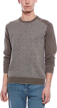 Raffi Jacquard Cashmere Crewneck Sweater
