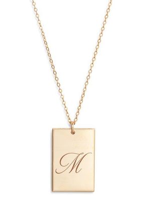 Set & Stones Stella Initial Pendant Necklace in Gold/m at Nordstrom