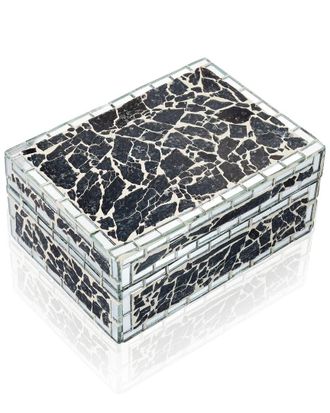 Tiramisu Obsidian Crackle Mosaic Decorative Box