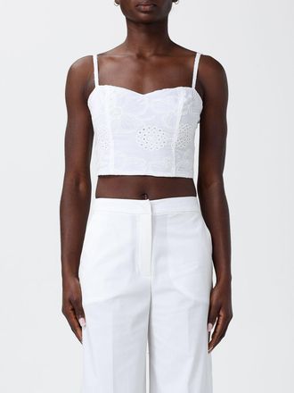 Hanita Broderie Anglaise Cropped Top