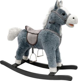 OEM Caballito Mecedor Con Patas Y Sonido, Color Gris, 74 Cm