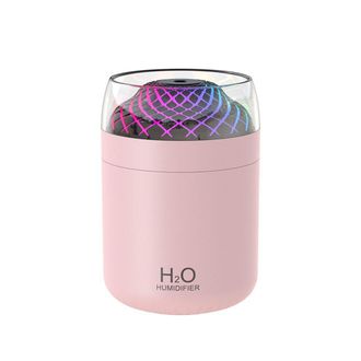 OEM Humidificador De Vaso De Cristal Con Luz De Colores, Decoraci&oacute;n Para Mesita De Noche, Luz Nocturna Usb, Humidificador Grande De Niebla Rosa