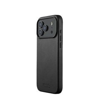 OEM Funda De Cuero Mujjo Para Iphone 17 Pro Max, Color Negro