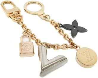 Louis Vuitton Pre-owned Accessories, female, Yellow, Size: ONE SIZE Pre-owned Chain Kaleido V Holder Key Chain
