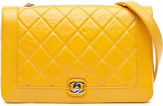Chanel Pre-owned Womens Classic Flap Quilted Shoulder Bag - Gold Leather - One Size