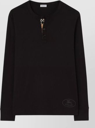 Burberry slim-fit long-sleeve cotton t-shirt
