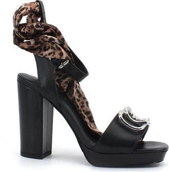 Liu Jo High Heel Sandalen - Dames - Sandalen met hakken - Zwart - 40 EU - Leer - Schoenen