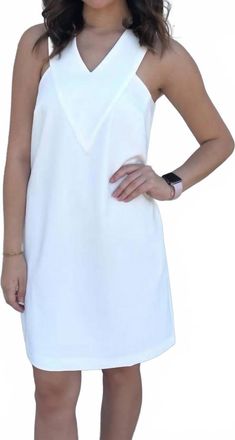 Jade Yoga Shift Dress In White