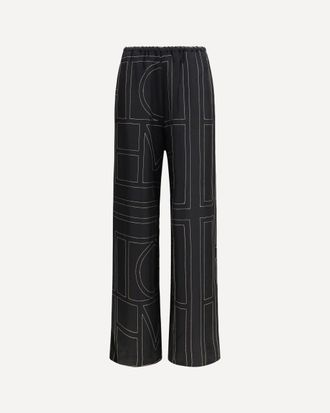Toteme Silk monogram Pants Female 36