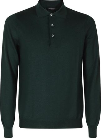 Tagliatore Palmer Polo - Heren - Polos - Groen - L - Wol - Tops