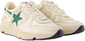 Golden Goose Mens Running Sneakers - Golden Goose Deluxe Brand Leather Ivory Calfskin Shoes