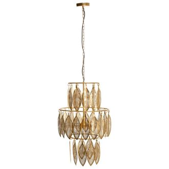 Wanderlust Deco L&aacute;mpara De Techo De Metal Dorada 49x49x81