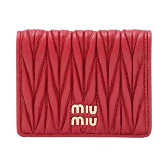 Miu Miu Wallets & Cardholders, female, Red, Size: ONE SIZE Small Matelass&eacute; Nappa Wallet