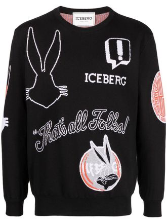 Iceberg Intarsia trui - Zwart