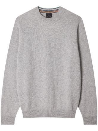 Paul Smith Merino Wool Raglan-Sleeve Sweater with Subtle Heathered Effect