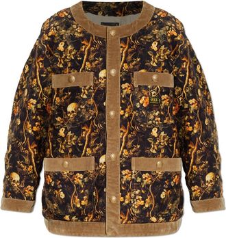 R13 Floral Motif Jas - Dames - Zomerjassen - Bruin - M - Katoen - Jassen