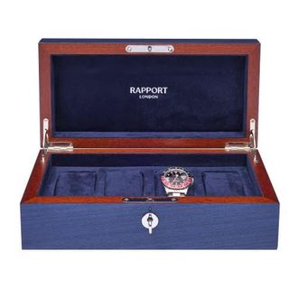 Rapport London Heritage Four Watch Box in Blue at Nordstrom