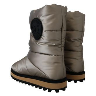 Dolce & Gabbana Mens Silver Polyester Ankle Boots