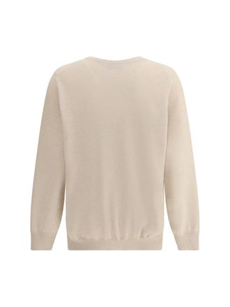 Brunello Cucinelli Mens Cashmere Sweater Sabbia+ciottolo Kashmir-Capra Hircus Kashmir/capra
