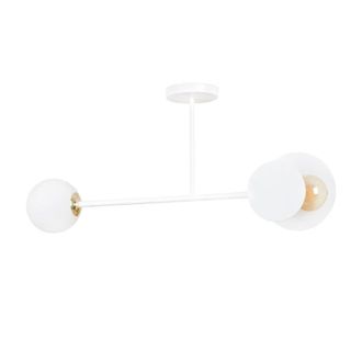 Wonderlamp Plaf&oacute;n de techo con 2 piezas circulares y 1 esfera blanca