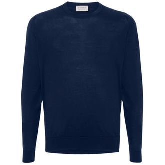 John Smedley Truien & Vesten, Heren, Blauw, S, Katoen, Rowland Crew Neck Sweater