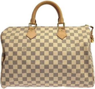 Louis Vuitton Pre-owned Speedy Damier Azur Boston Bag - Dames - Vintage Handtas - Beige - ONE Size - Vintage