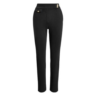 Ralph Lauren Broeken, Dames, Zwart, XS, Nylon, Slim-fit Broeken