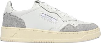 Autry White Medalist Low Perforated Suede Sneakers