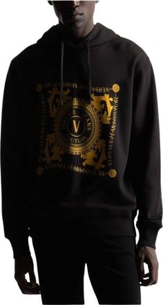 Versace Jeans Couture Hoodie 75Gaif 07 - Heren - Hoodies - Zwart - S - Katoen - Hoodies & sweatvesten