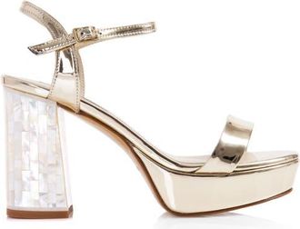 Freya Rose Gigi Champagne Pearl Heel Sandal at Nordstrom, Size 36