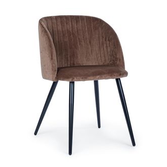 BIZZOTTO Set of 2 Queen velvet rust chairs