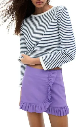 Mango Stripe Sweater in Navy at Nordstrom, Size X-Small