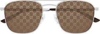 Gucci Sunglasses Gg1881 S 004 Silver/Brown Men