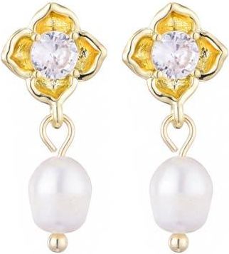 Adornia Crystal & Freshwater Pearl Drop Earrings in White at Nordstrom Rack