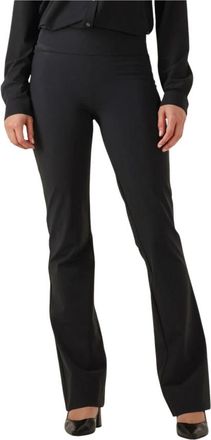 JapanTKY Zaya Flared Broek - Dames - Slim Fit Broeken - Zwart - XL - Broeken