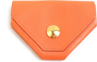 Herm&egrave;s Orange Leather Coin Purse/Coin Case (Pre-Owned)