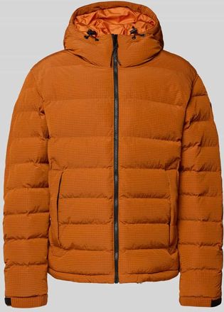 Napapijri Steppjacke mit Kapuze und Reißverschluss Modell A-TEREZ in Orange, Größe XXXL