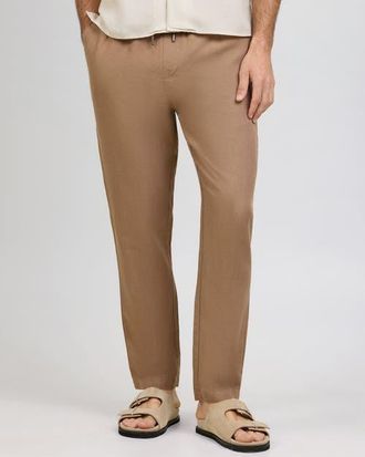 Onia Air Linen Pull-on Pant in Sandlewood at Nordstrom, Size X-Large