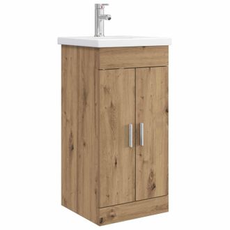 vidaXL Vanidad De Ba&ntilde;o Con Lavabo Roble Artisan 42 X 40 X 84,5 Cm Vidaxl