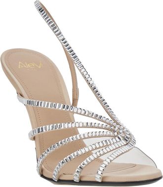Alev&igrave; Womens Heeled Shoes Star Xtal 95 Metallic Silk